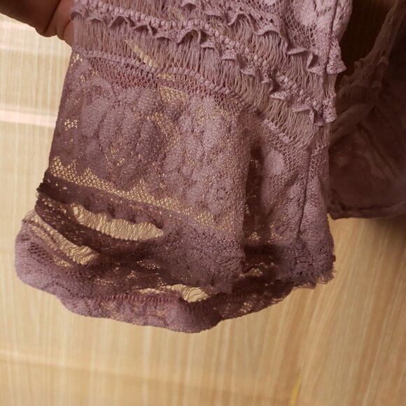 Jessica Simpson Maternity Lavender Purple Lace Long Sleeve Tunic Small - Picture 5 of 6